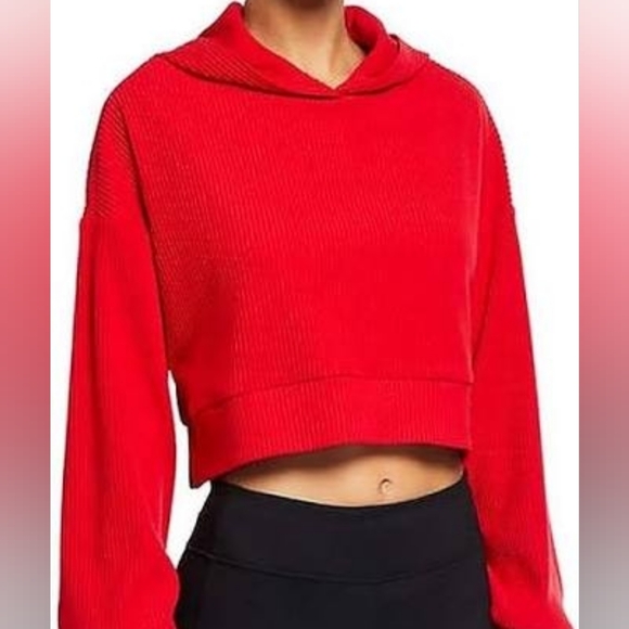 Alo Yoga Muse 2pc Scarlet Red Set Hoodie sz SM and Jogger sz MD - Picture 3 of 7